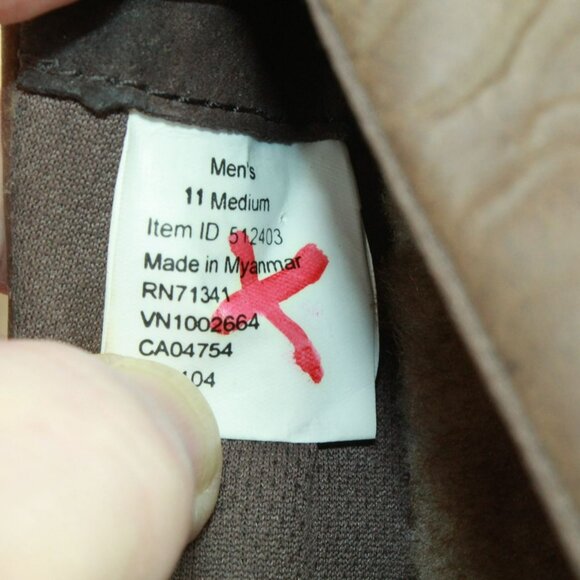 LL Bean All Week Brown Leather Shearling Lined Moccasin Slippers Size 11 M - Picture 8 of 9